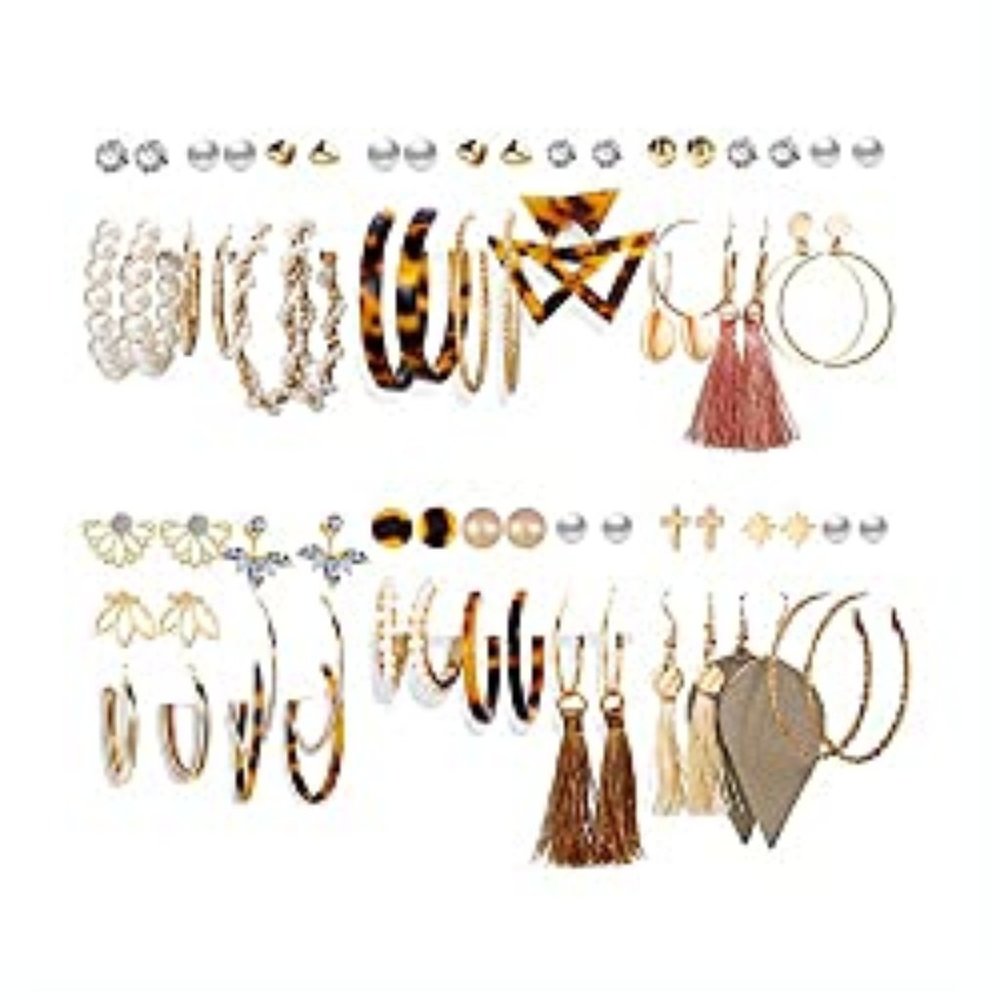36 Pairs Fashion Earrings Set